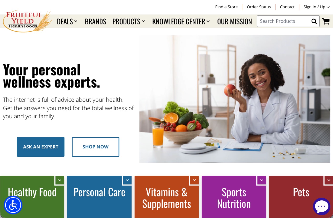 Fruitful Yield homepage